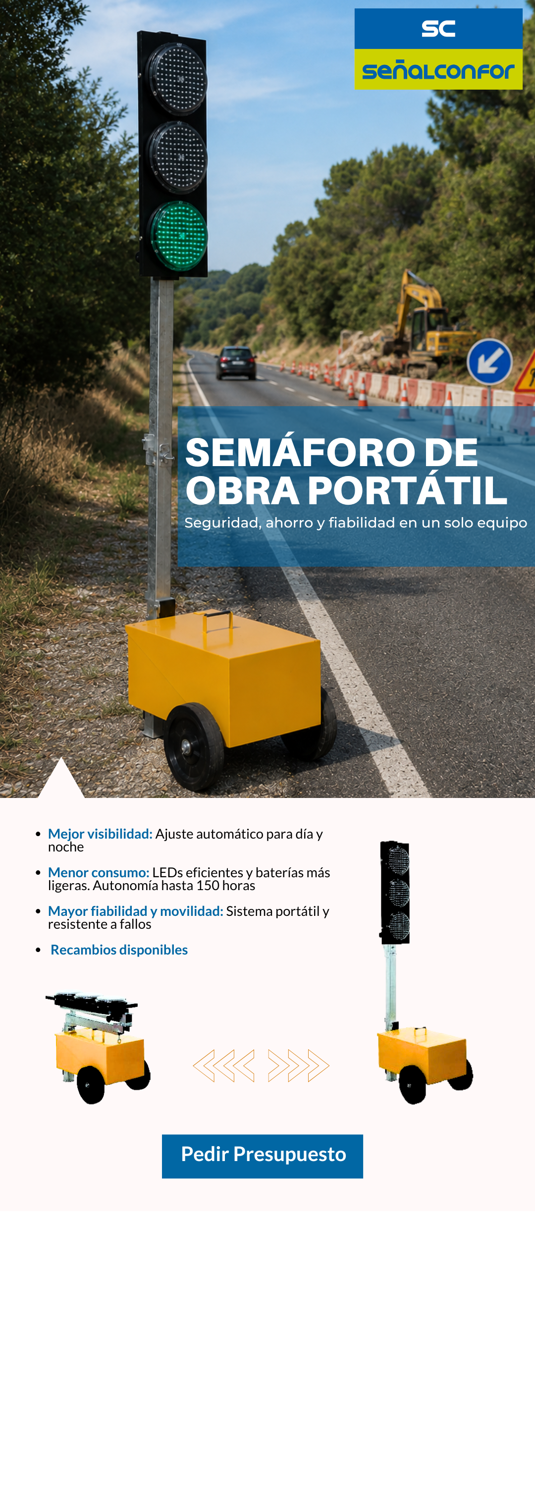 SENALCONFOR.COM - SEMÁFORO DE OBRA PORTÁTIL